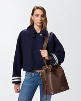 Leather bucket bag with Love Birds logo -  | Pinko