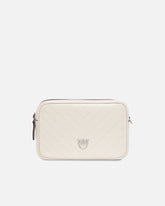 Mittelgroße Camera Bag mit Schulterriemen aus Chevron-Leder -  | Pinko