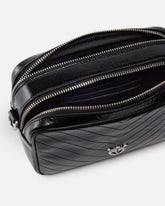 Medium chevron leather camera bag with strap -  | Pinko