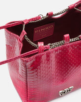 Mini Clutch im Beuteldesign aus glänzendem Reptilleder PINKO Galleria -  | Pinko