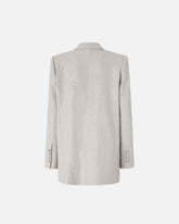 Oversized double-breasted blazer with rhinestones -  | Pinko