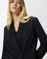 Oversize Doppelreihiger Blazer mit Strass -  | Pinko