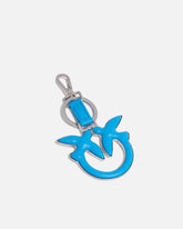 Leather key ring with carabiner and logo -  | Pinko