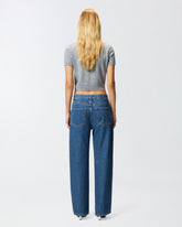 Loose-leg jeans with slit on the hem -  | Pinko