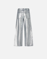 Loose-fit laminated denim jeans -  | Pinko