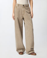 Brown jeans with studs -  | Pinko