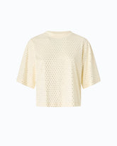 T-shirt with rhinestones and logo -  | Pinko