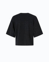T-shirt with rhinestones and logo -  | Pinko
