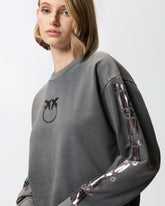 Sweatshirt with laminated print -  | Pinko