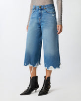 Lange Bermuda-Jeans mit Distressed-Saum -  | Pinko