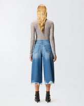 Lange Bermuda-Jeans mit Distressed-Saum -  | Pinko