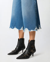 Lange Bermuda-Jeans mit Distressed-Saum -  | Pinko