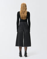 Long black denim shorts -  | Pinko