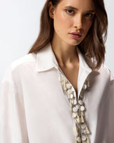 Shirt with bejewelled appliqués -  | Pinko