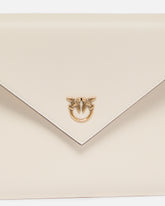 Leather clutch with Love Birds logo -  | Pinko