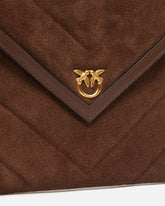 Suede pouch with Love Birds logo -  | Pinko