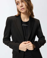 Fitted full Milano knit jacket -  | Pinko