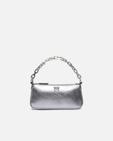 Mini Half Moon handbag in laminated suede -  | Pinko