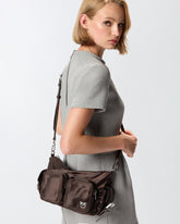 Medium satin camera bag with Love Birds logo -  | Pinko