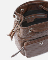 Kleine Henkeltasche Cargo Bucket Bag aus Leder mit Tasche -  | Pinko