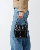 Small leather Cargo Bucket Bag with pocket -  | Pinko