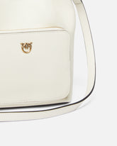 Small leather Cargo Bucket Bag with braiding -  | Pinko