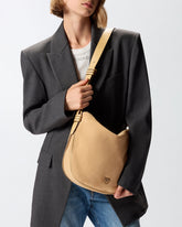 Medium suede hobo bag with Love Birds logo -  | Pinko