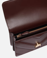 Mini Love Bag One shoulder bag in chevron leather and nappa with triple chain -  | Pinko