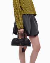 Escape Bag Horizontal small handbag in full-grain leather - Black | Pinko