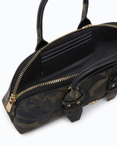 Escape Bag Horizontal small handbag in suede with camouflage print - Military Green | Pinko