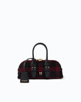 Escape Bag Horizontal small handbag in tweed and leather - Multicolor Black-Red | Pinko