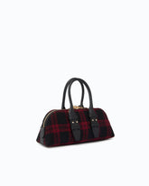 Escape Bag Horizontal small handbag in tweed and leather - Multicolor Black-Red | Pinko