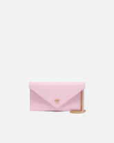 Small smooth leather envelope clutch bag with Love Birds logo -  | Pinko