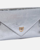 Beuteltasche aus Metallic-Leder mit Logo Love Birds -  | Pinko