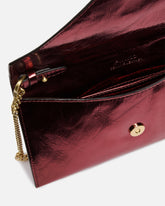 Metallic leather pouch with Love Birds logo -  | Pinko