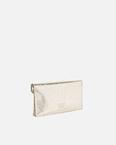 Metallic leather pouch with Love Birds logo -  | Pinko