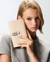 Geldbörse aus Leder mit PINKO-Logo als Lettering und Schulterriemen -  | Pinko