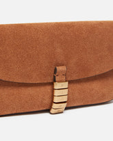 Saddle Flat medium shoulder bag in suede -  | Pinko