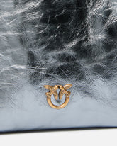 Flat laminated leather bucket bag with shoulder strap -  | Pinko