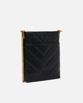 Small flat shoulder pouch in chevron-patterned leather -  | Pinko