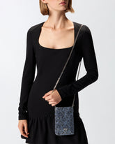 Smartphonehülle mit Schulterriemen aus Leder Full Strass -  | Pinko