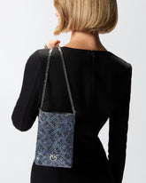 Smartphonehülle mit Schulterriemen aus Leder Full Strass -  | Pinko