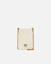 Chevron-patterned leather smartphone case with shoulder strap -  | Pinko