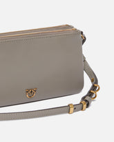 Kleine Umhängetasche Mini Double Bag aus Leder mit Schulterriemen -  | Pinko