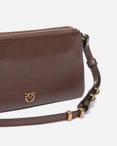 Kleine Umhängetasche Mini Double Bag aus Leder mit Schulterriemen -  | Pinko