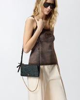 Kleine Umhängetasche Double Bag Mini aus Nylon mit Animal-Print -  | Pinko