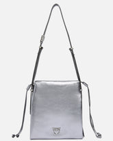 Mini Slouchy Bag Schultertasche aus laminiertem Wildleder mit Love Birds Logo -  | Pinko