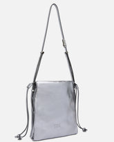 Mini Slouchy Bag Schultertasche aus laminiertem Wildleder mit Love Birds Logo -  | Pinko