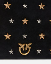 Kleine Schultertasche Mini Slouchy Bag aus Veloursleder mit sternförmigen Nieten -  | Pinko