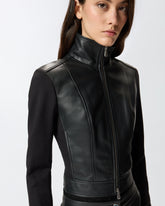 Bikerjacke aus zwei Materialien -  | Pinko